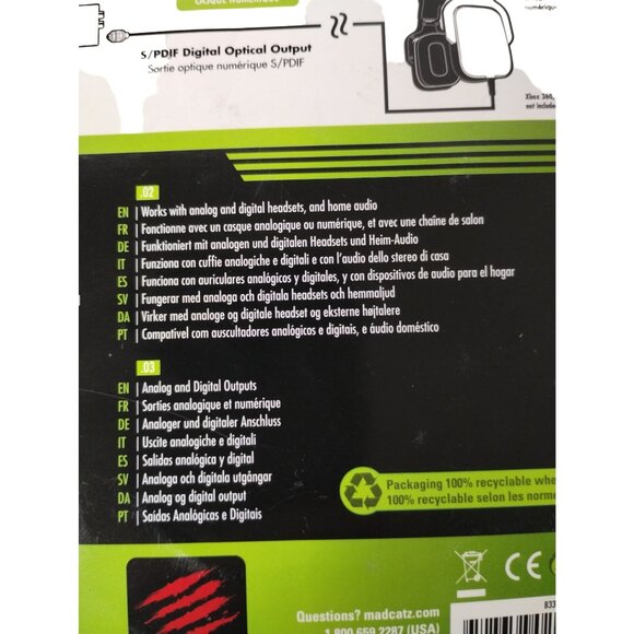 Mad Catz XBOX 360 Headset Adapter HDMI Connections Analog Digital Audio Output - Picture 7 of 8